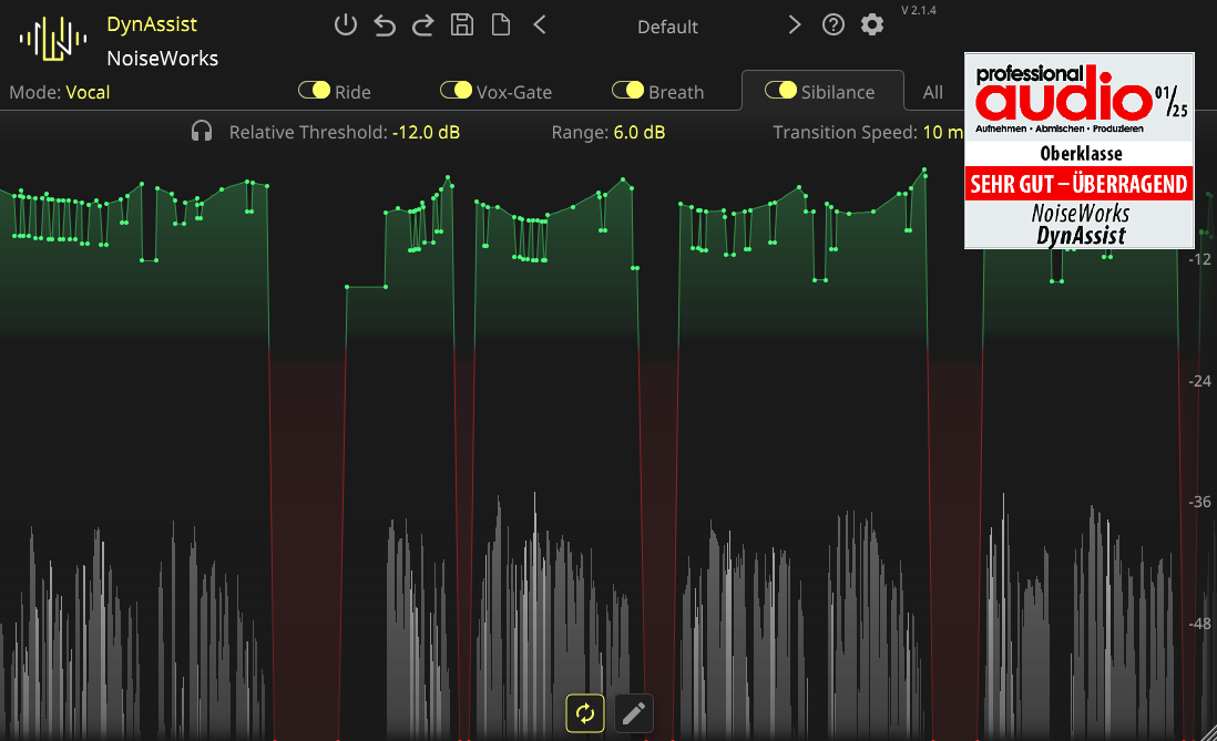Featured image for “Test: NoiseWorks DynAssist – Klick, klick, Vocals editiert”